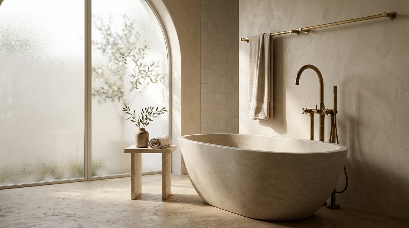 Soaking Tub & Filler - Bath Hardware & Shelves