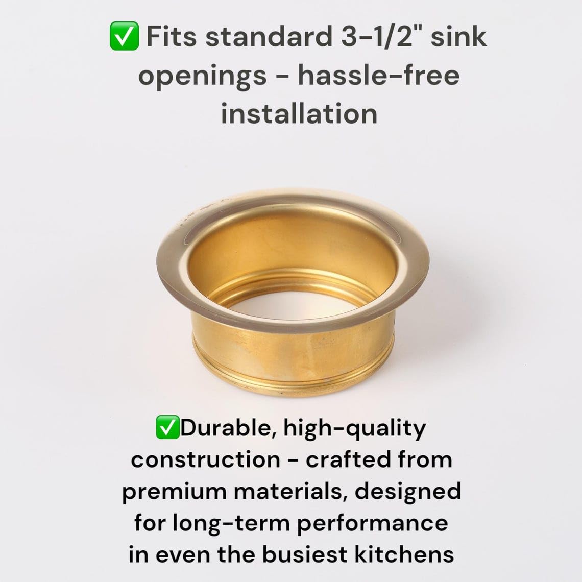 Solid Brass Garbage Disposal Flange & Strainer Stopper - Craft Finish