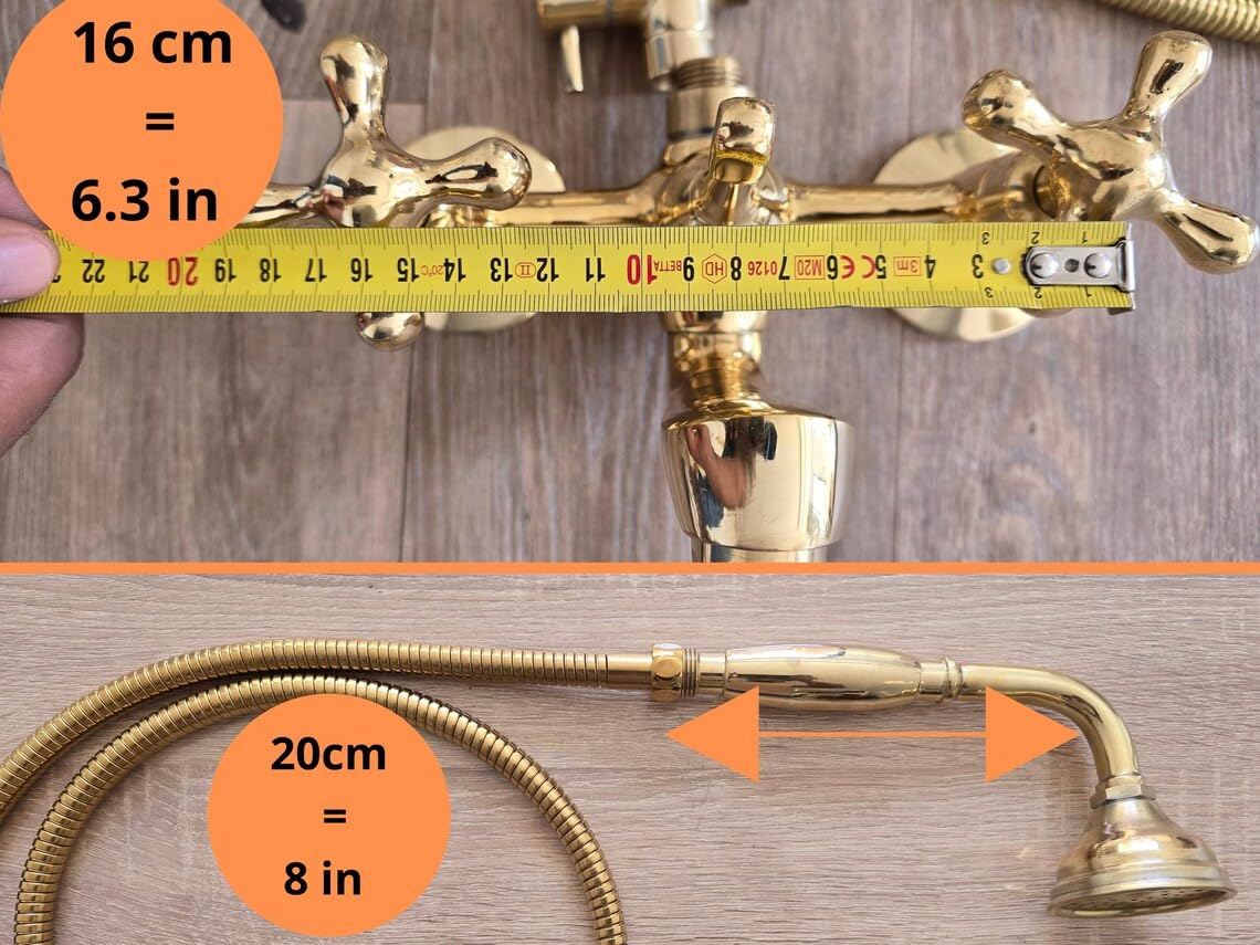 Exposed Pipe Unlacquered Brass Shower System - Craft Finish