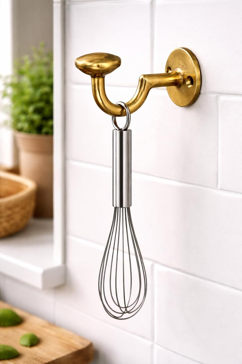 Architectural solid brass coat hook specifications - Dimension Diagram