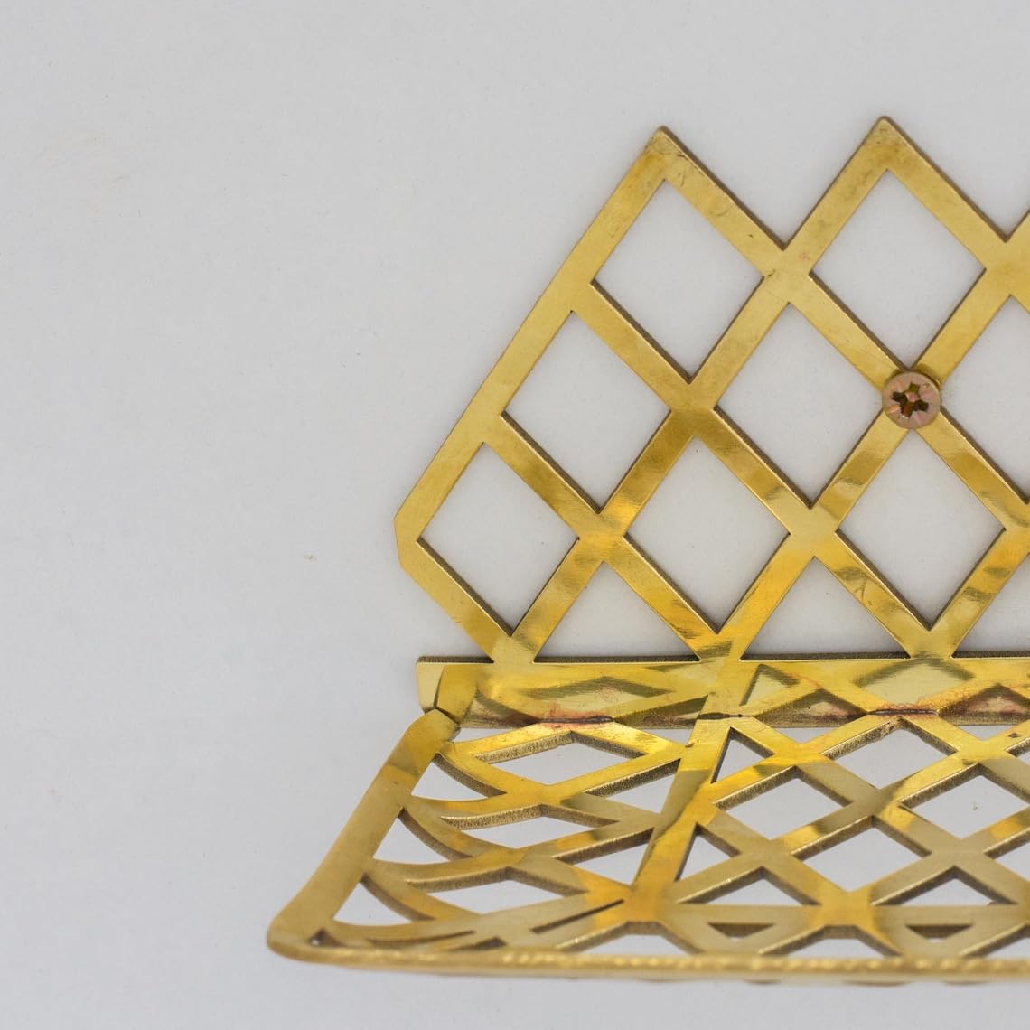 Solid Brass Wall Shower Shelf with Slotted Drainage Grid (12 - Packaging & Accessories