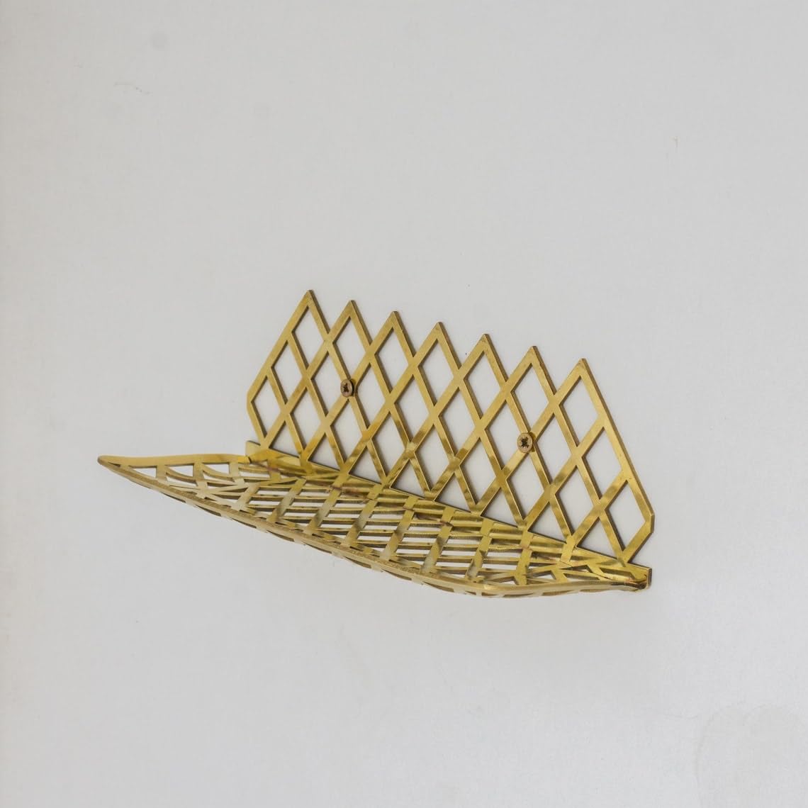 Solid Brass Wall Shower Shelf with Slotted Drainage Grid (12 - Foundry Spec