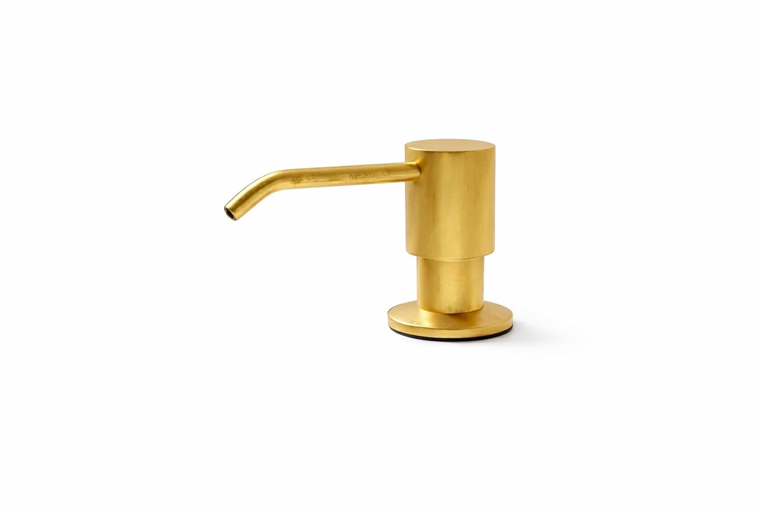 Unlacquered Brass Countertop Built-in Soap Dispenser - Front View