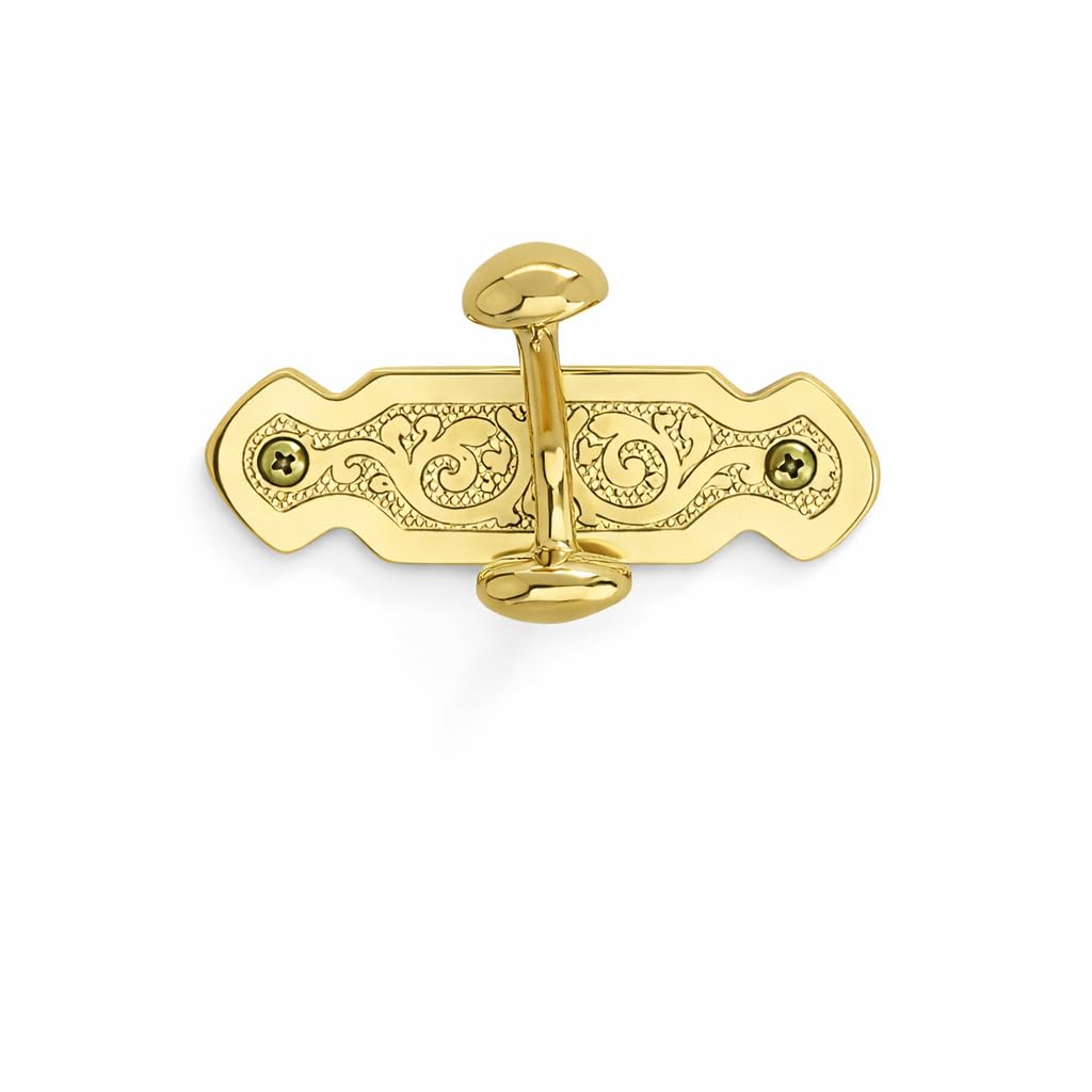 Solid brass wall hook