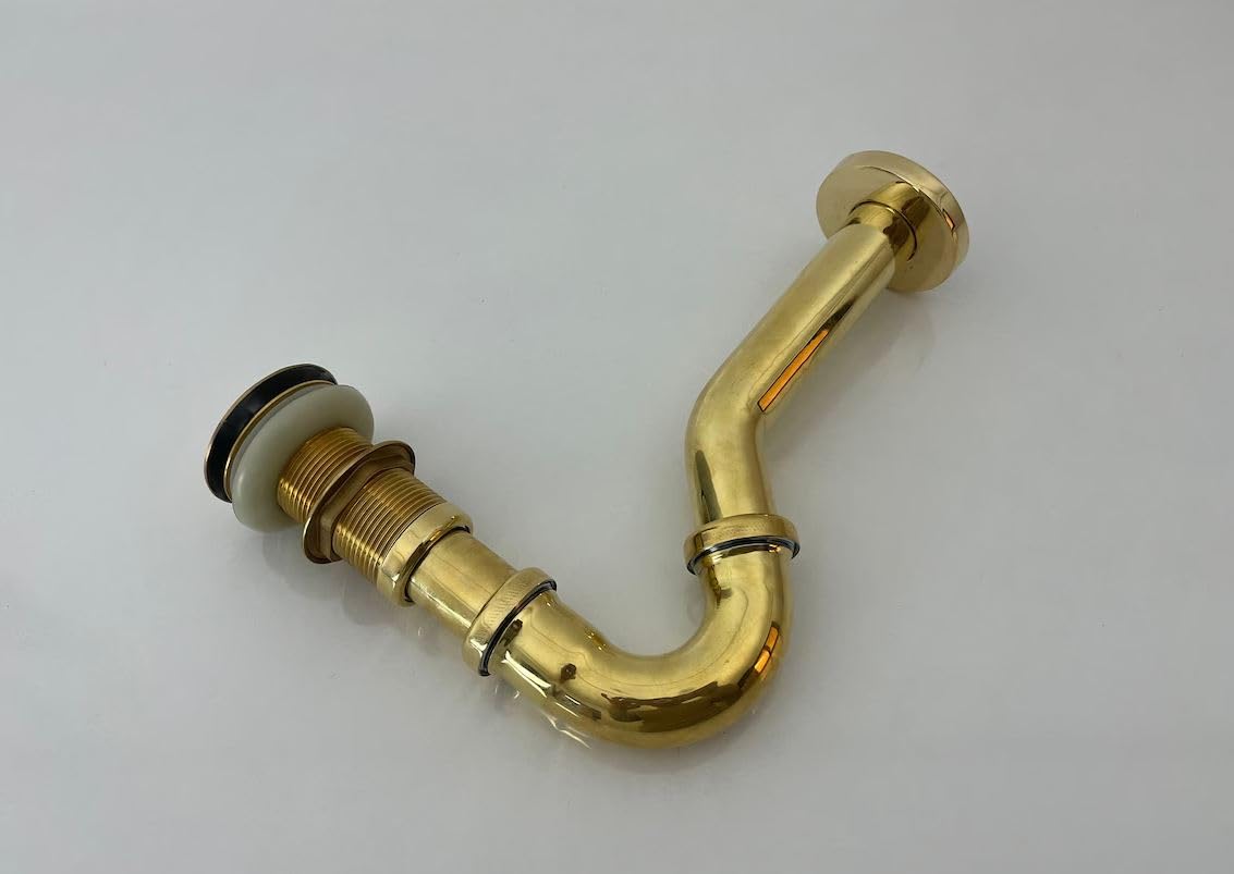 Solid Brass P-Trap & Pop-Up Drain Assembly Kit (1.25 - Installation & Threads
