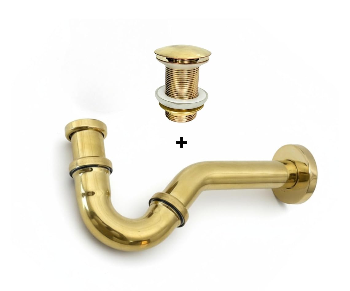 Solid Brass P-Trap & Pop-Up Drain Assembly Kit (1.25 - In-Situ Styling