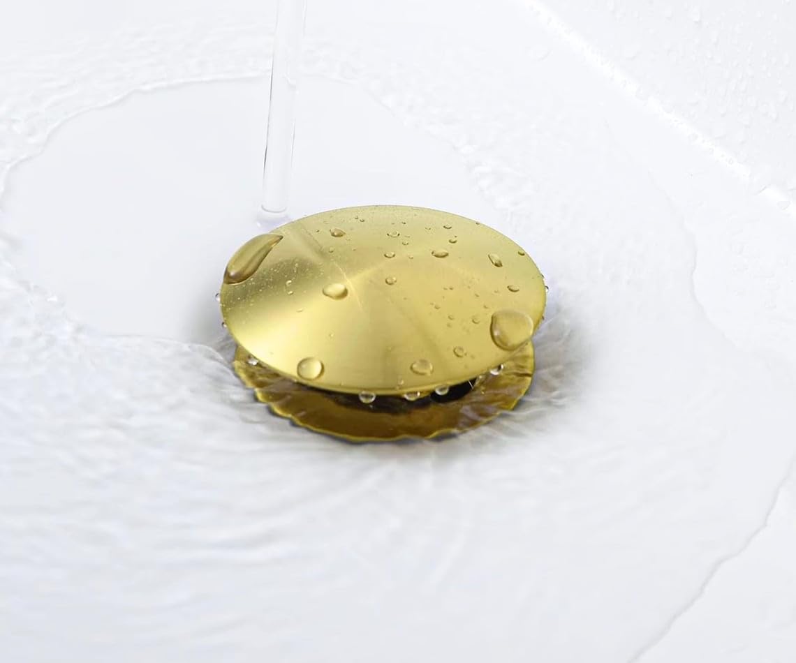 Solid Brass P-Trap & Pop-Up Drain Assembly Kit (1.25 - Packaging & Accessories