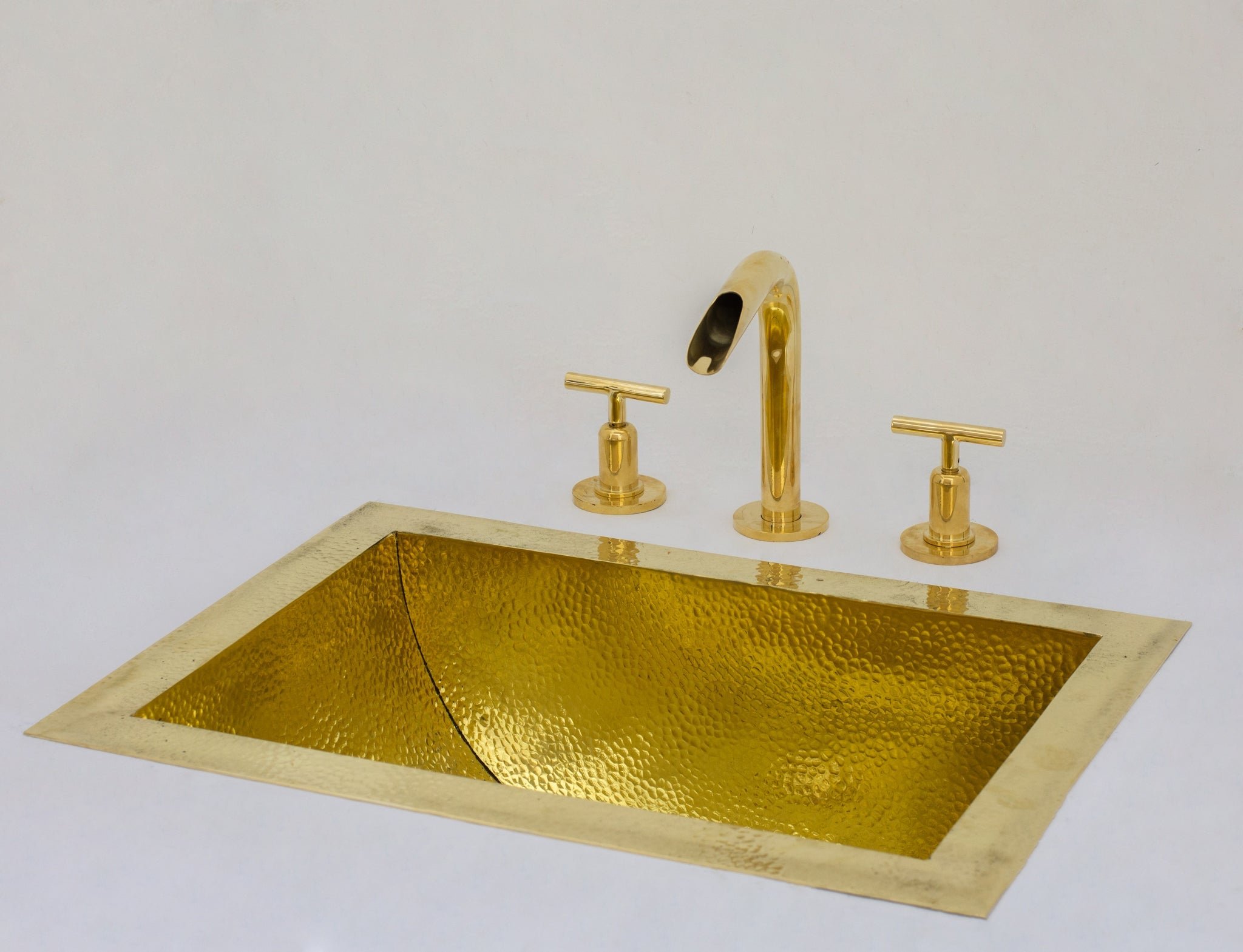 Hand-Hammered Moroccan Brass Basin Dimple Texture & Rim Detail