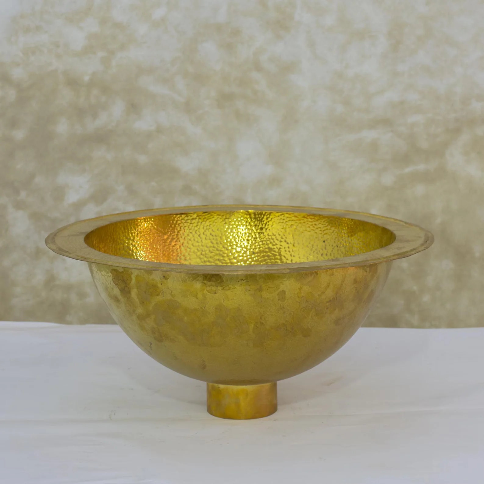 Artisan Moroccan Brass Sink Installed Bar View